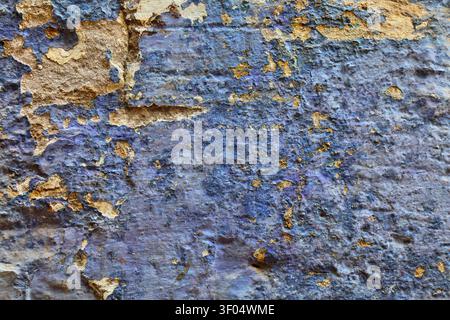 Grunge rough background. Distressed blue concrete wall retro texture. High resolution background. Stock Photo
