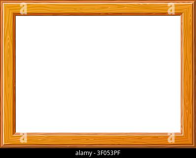 Mockup modern frame for photo or pictures with shadow. realistic wooden frame. vector illustration isolated on transparent background Stock Vector