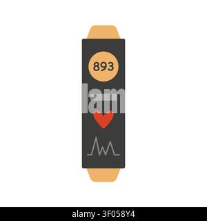 Fitness tracker flat vector Stock Vector