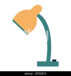 Desk lamp flat Stock Vector