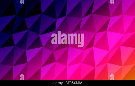 Abstract low poly geometric background with vibrant red with creating vibrant gradient effect modern digital aesthetic suitable web design Stock Vector