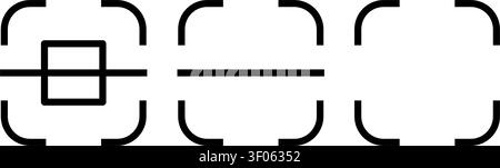 Qr scanner frame icon set Stock Vector
