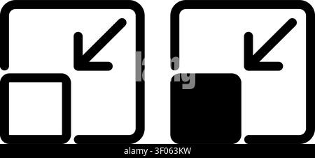 Minimize or maximize icon simple design Stock Vector
