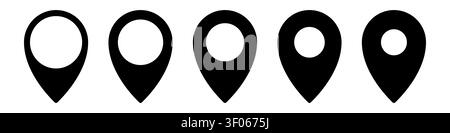 Locatin pin icon set simple design Stock Vector