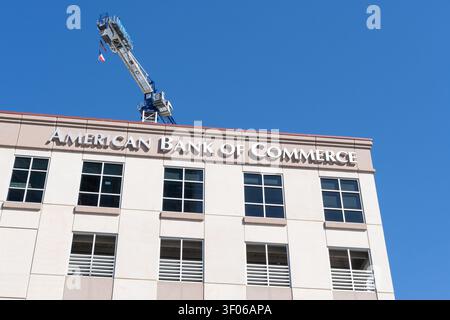 An American Bank of Commerce (ABC Bank) office building in downtown Austin, Texas, USA. Stock Photo