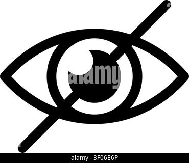 Sensitive eye icon simple design Stock Vector