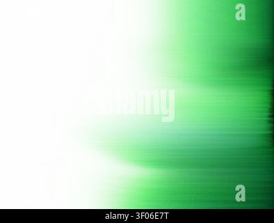 Grainy minimalist abstract background featuring a soft green gradient on the right fading into clean white space, with subtle blur and texture for mod Stock Photo