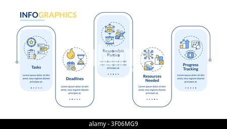 Action plan components rectangle infographic vector Stock Vector