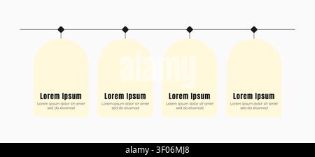 Education facility schedule empty infographic template Stock Vector