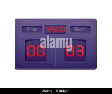 Cartoon scoreboard, football or soccer sport game Stock Vector