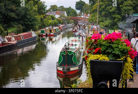 Lymm Historic Transport Day 2026 where vehicles of different types and ages paraded through the village to be on display on the May Queen field. Stock Photo
