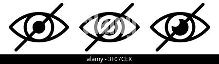 Sensitive eye icon simple design Stock Vector