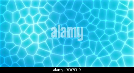 Ocean blue ripple, water wave texture effect of sea background. Swimming pool reflection backdrop for sun rays refraction and aqua splash overlay Stock Vector