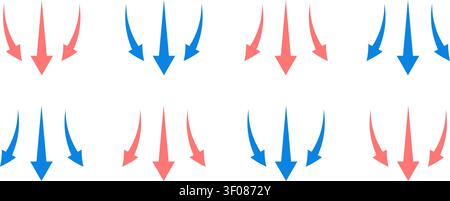 Airflow wave arrows icon set Stock Vector