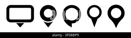 Locatin pin icon set simple design Stock Vector