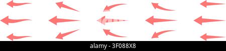 Airflow wave arrows icon set Stock Vector
