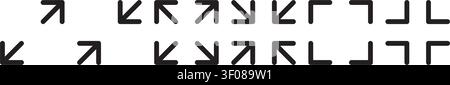 Full screen vector black icons. Set of full screen and exit full screen icon. Minimize Maximize Frame Logo Stock Vector