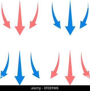 Airflow wave arrows icon set Stock Vector