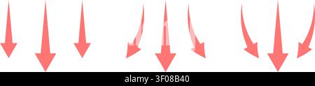 Airflow wave arrows icon set Stock Vector