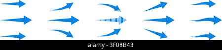 Airflow wave arrows icon set Stock Vector