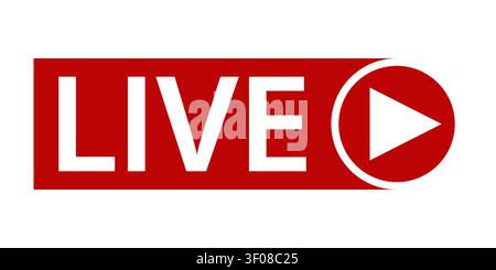 Live Streaming Badges Modern Broadcast Graphic Stock Vector
