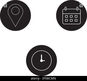 Location pin and map icon vector set Stock Vector