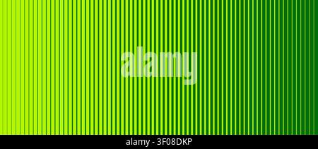Green line halftone gradient background. Greenish faded thick to thin stripe gradation texture. Repeating parallel lines wallpaper for print, banner, poster. Vector vanishing vertical linear backdrop Stock Vector
