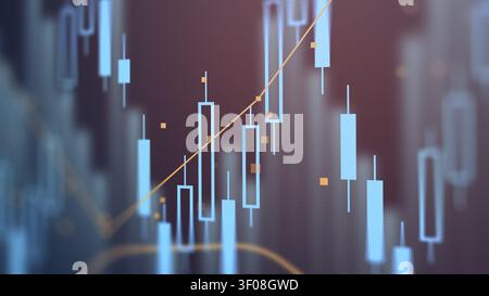 Traders analyze market trends using charts and graphs in financial trading session Stock Photo