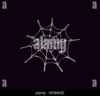 Halloween cobweb spiderweb with spider web threads Stock Vector