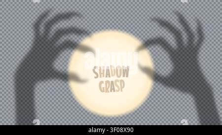 Halloween shadow overlay of witch hands Stock Vector