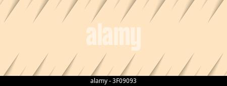 horizontal cutting beige background with shadow for design. Stock Vector