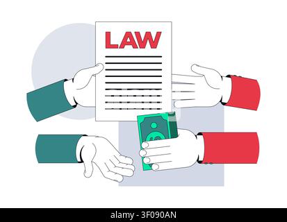 Lawmaking manipulation 2D illustration concept Stock Vector