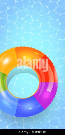 Social poster template for pool party. Copy space Stock Vector