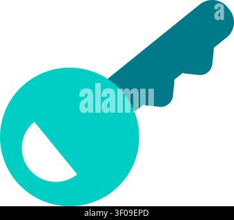 Key icon symbolizing secure access, authentication, account protection, digital identity, login security, encryption, authorization, and cybersecurity Stock Vector
