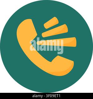 Missed call icon symbolizing unanswered communication, phone notification, contact alert, mobile connection, and telecommunication status for digital Stock Vector