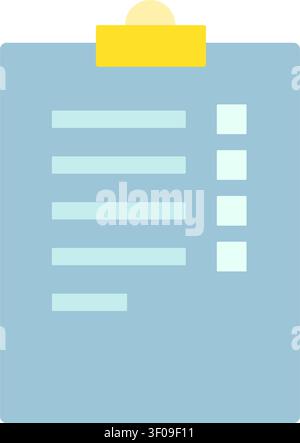 Clipboard icon symbolizing checklist, task management, planning, documentation, organization, productivity, inspection, and workflow control for busin Stock Vector