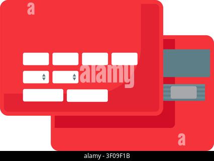 Credit card icon symbolizing online payment, banking, financial transaction, electronic commerce, and secure purchase for business and finance project Stock Vector