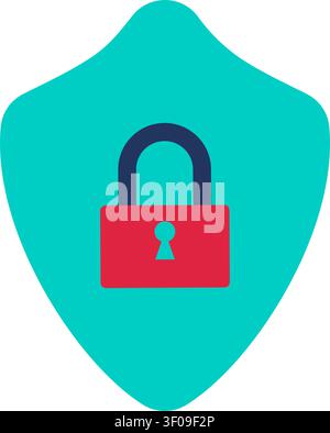 Secure shield icon symbolizing cybersecurity, data protection, privacy, secure access, digital defense, encryption, and trusted online security for we Stock Vector