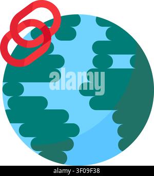 Globe icon symbolizing worldwide connection, global communication, international business, internet access, and network technology Stock Vector