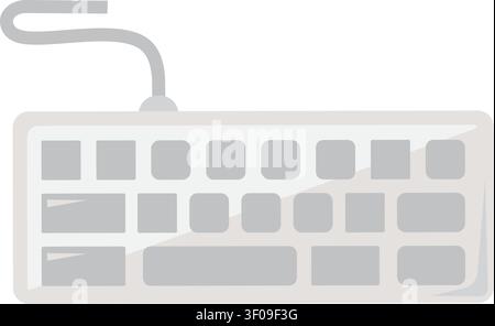 Keyboard icon symbolizing computer typing, text input, office productivity, software interaction, and digital workflow for technology projects Stock Vector