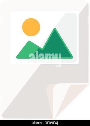 Image file icon symbolizing graphic content, digital media, photo storage, visual document, and multimedia management for creative projects Stock Vector