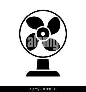 air fan ventilator icon, suitable for cooling systems, air circulation, HVAC services, household appliances, ventilation, climate control, and user in Stock Vector