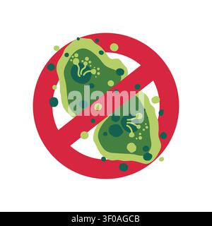 Anti Fungus Warning Stock Vector