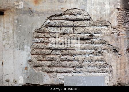 Aging Concrete Wall Revealing Its Structure, france Stock Photo