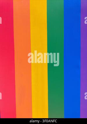 Colorful rainbow stripes texture background representing LGBTQ pride and diversity concepts. Stock Photo