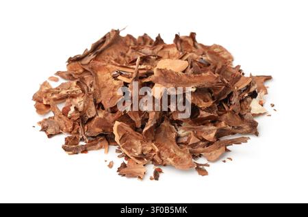 Pile of walnut kernel partitions isolated on white Stock Photo