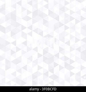 Abstract white triangle background. Diamond pattern. Grey blue crystal geometry texture. Mosaic patern. Light geometric gray design. Triangular silver Stock Vector