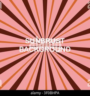 Sunburst background with radial stripes in brown and orange tones high quality professional detailed modern elegant Stock Vector