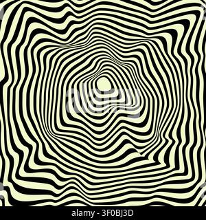 Optical illusion pattern. Geometric abstract design. Stock Vector
