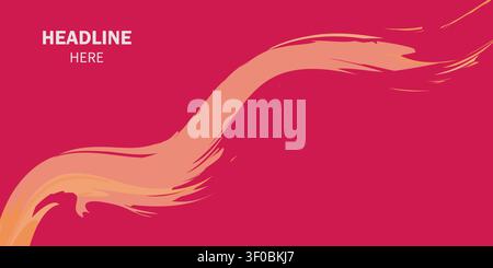 Abstract Grunge Brush Stroke Background with Distressed Texture Effect Stock Vector